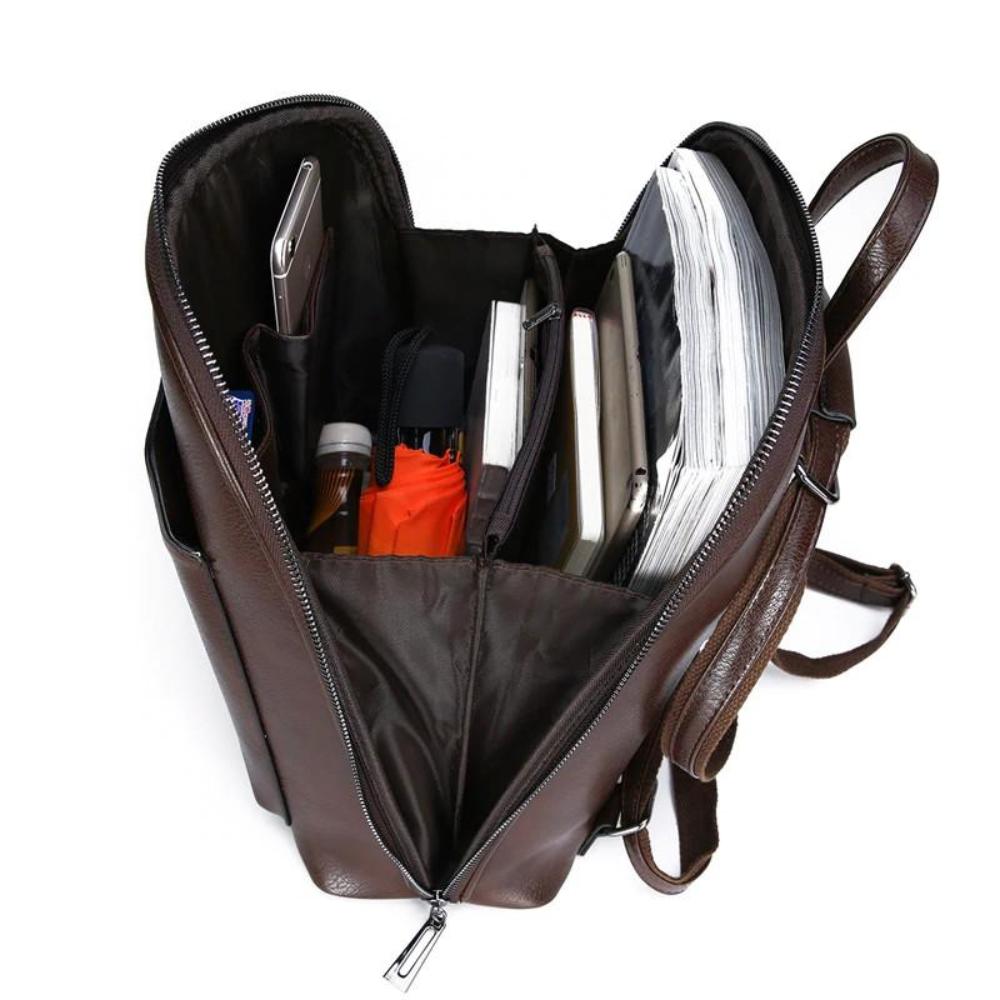 Mochila | Clásica con doble cremallera: diseño elegante