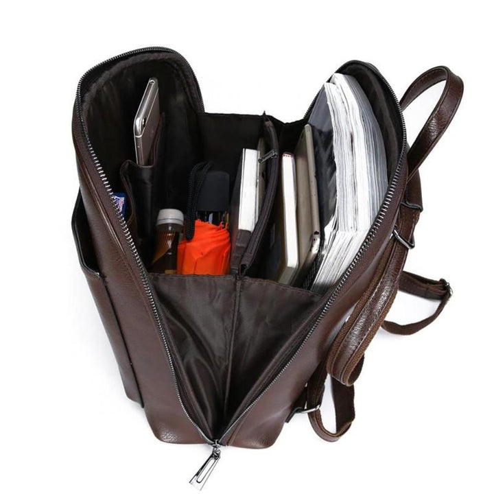 Mochila | Clásica con doble cremallera: diseño elegante