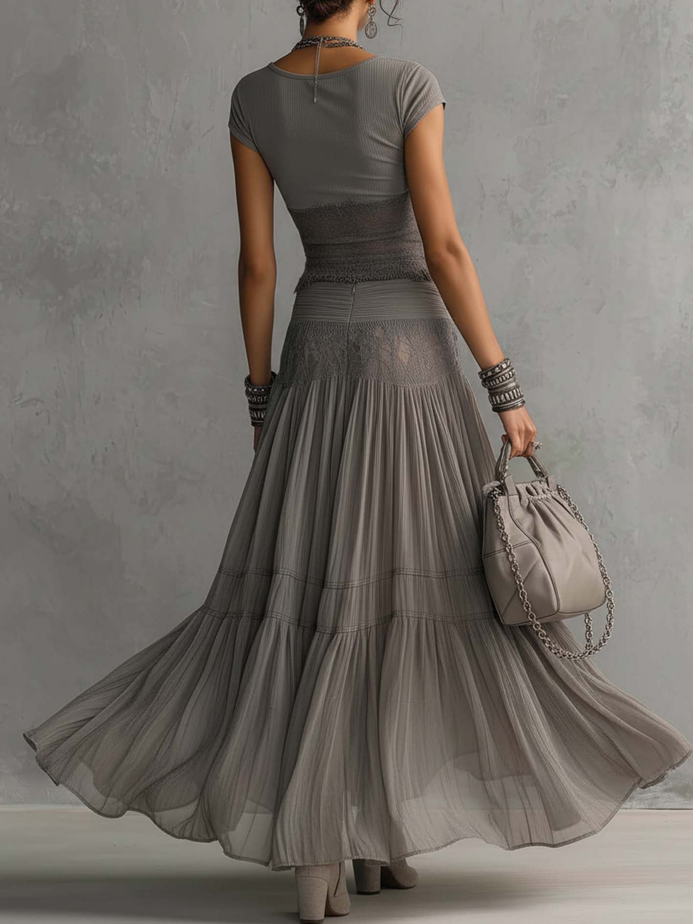 Natalia | Conjunto Glamour Plateado