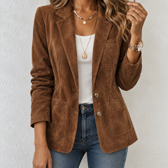 Rachel | Americana de Efecto Ante Abotonada