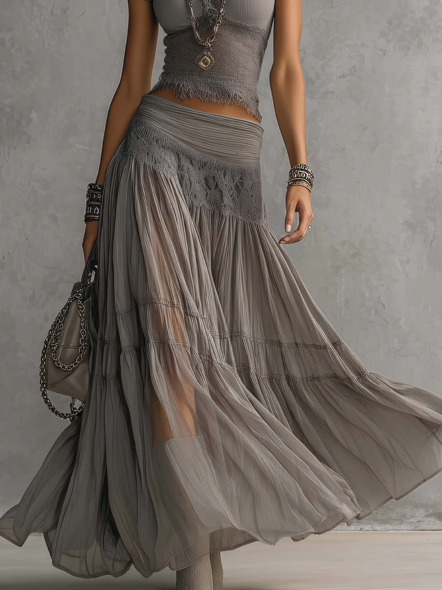Natalia | Conjunto Glamour Plateado