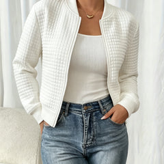 Chaqueta Miriam en blanco, de perfil