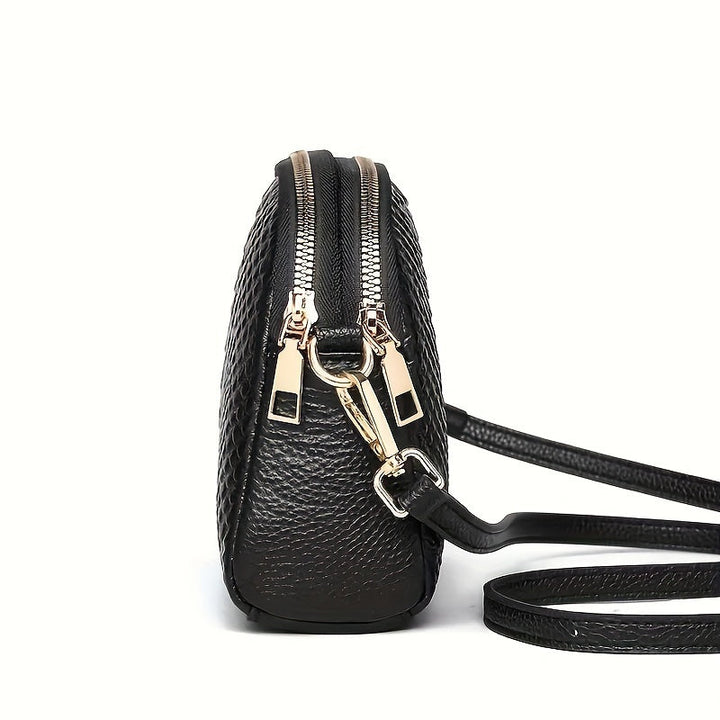 Elegancia pura de Vivienne | Bolso bandolera con relieve de cocodrilo