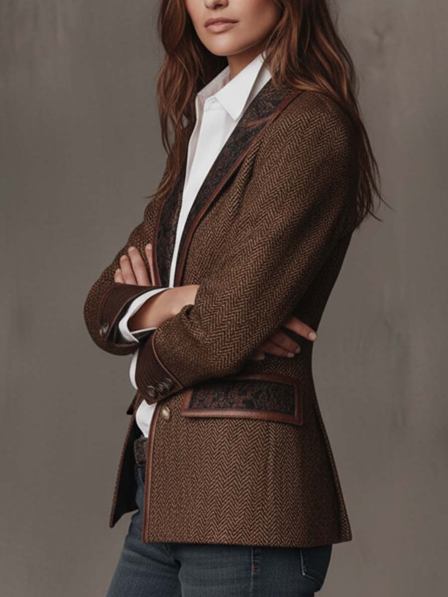 Consuelo | Blazer con Paneles en Espiga