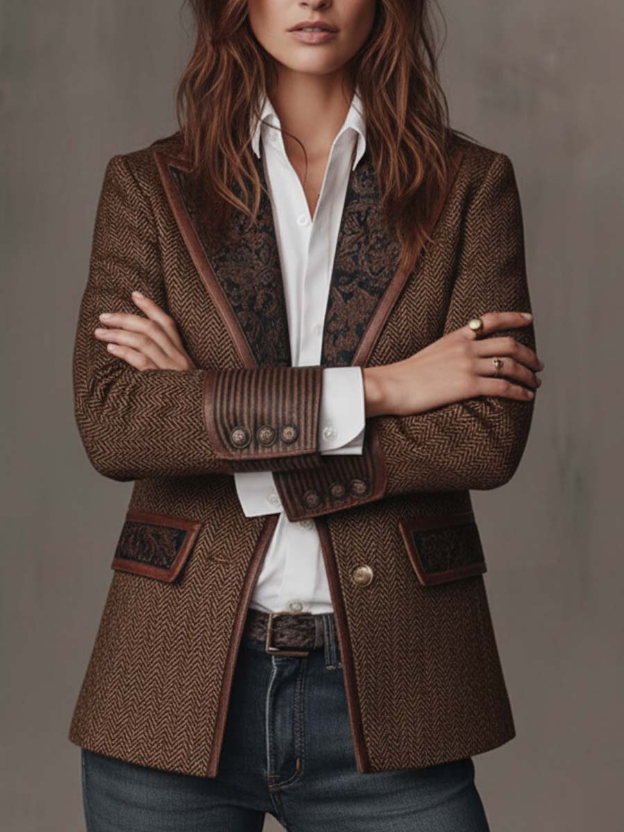 Consuelo | Blazer con Paneles en Espiga