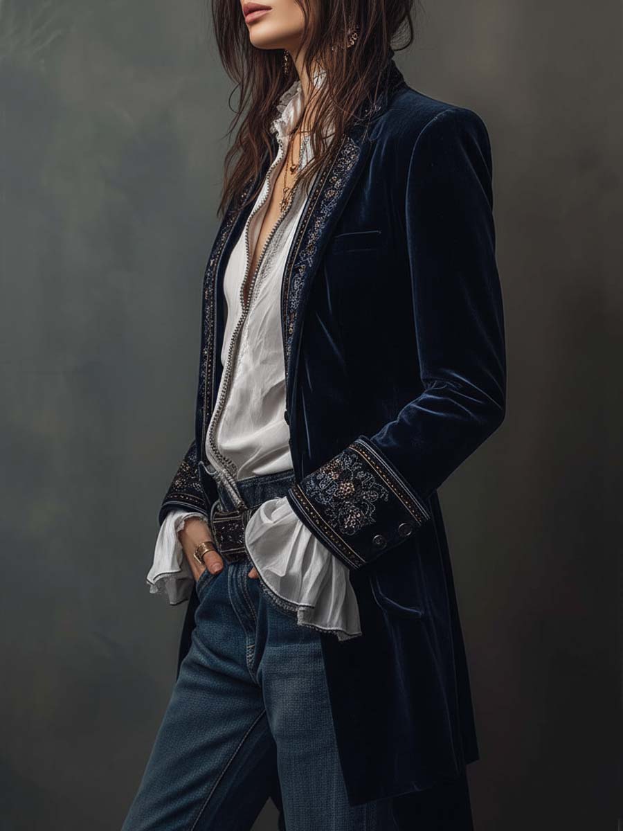 Nuria | Chaqueta Elegante de Terciopelo