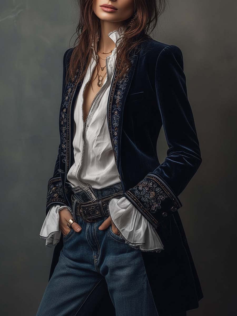 Nuria | Chaqueta Elegante de Terciopelo