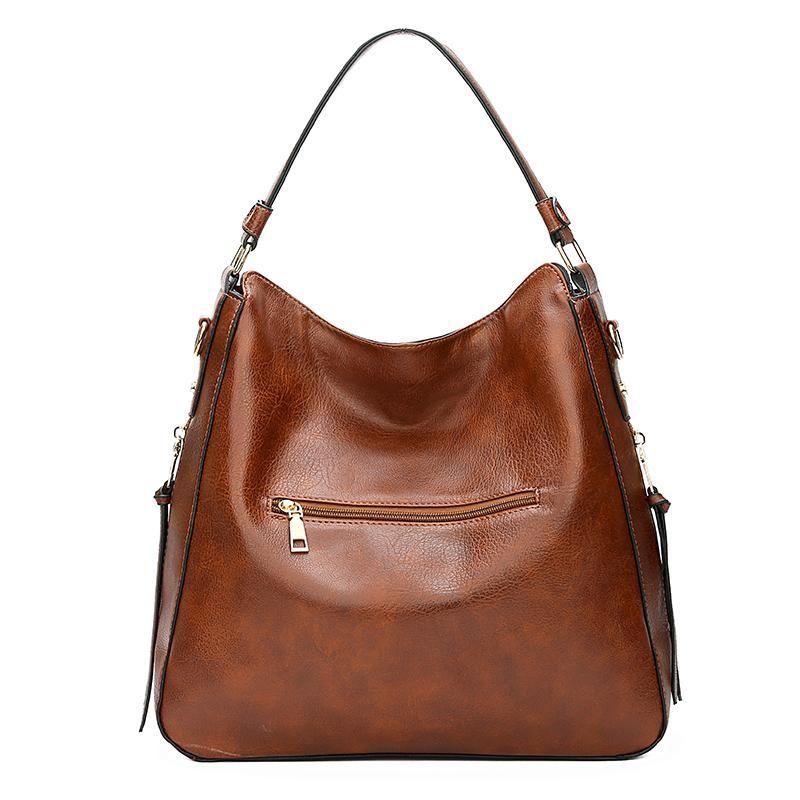 Bolso | De mano de cuero de lujo antirrobo tipo hobo + Cartera pequeña GRATIS