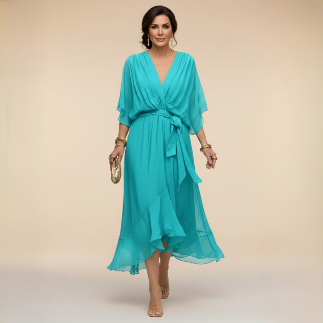 Monica | Vestido fluido con escote en V favorecedor