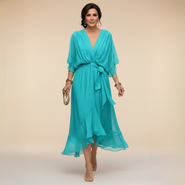 Monica | Vestido fluido con escote en V favorecedor