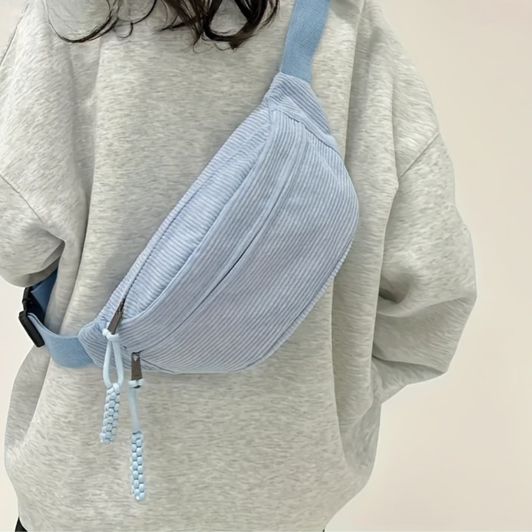 Celeste | Bolso de Hombro de Pana