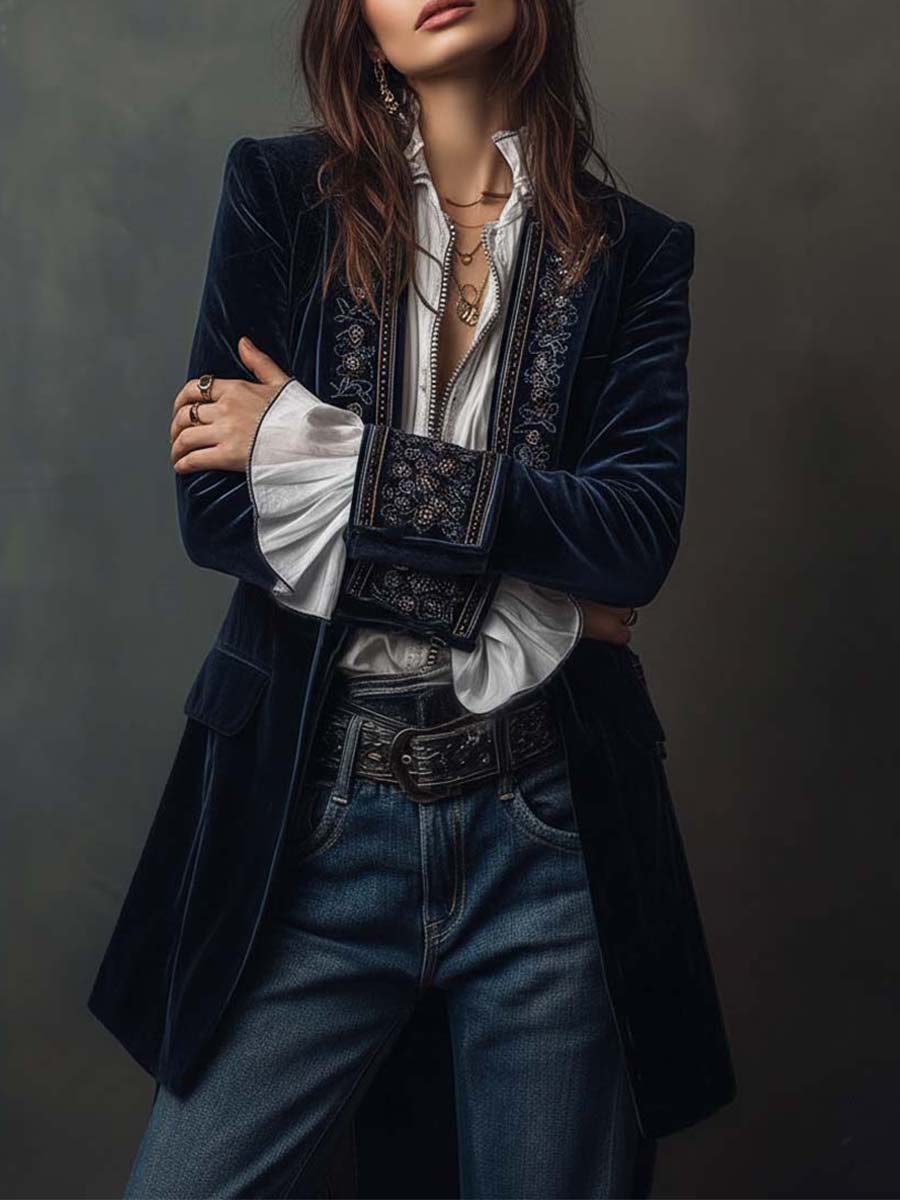 Nuria | Chaqueta Elegante de Terciopelo