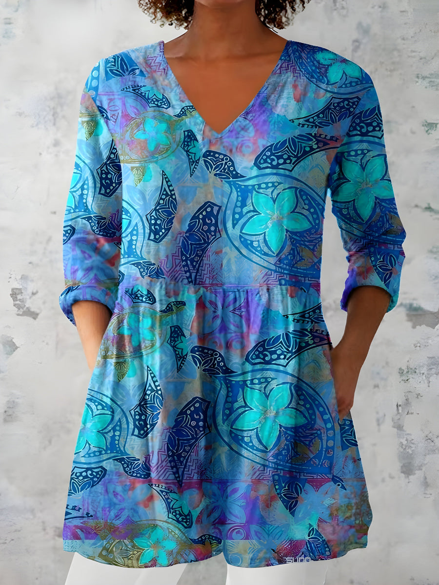 Abril | Blusa Larga con Escote en V