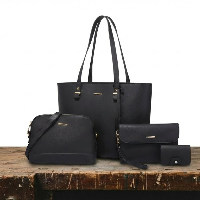 Juego | De 4 bolsos modernos de cuero