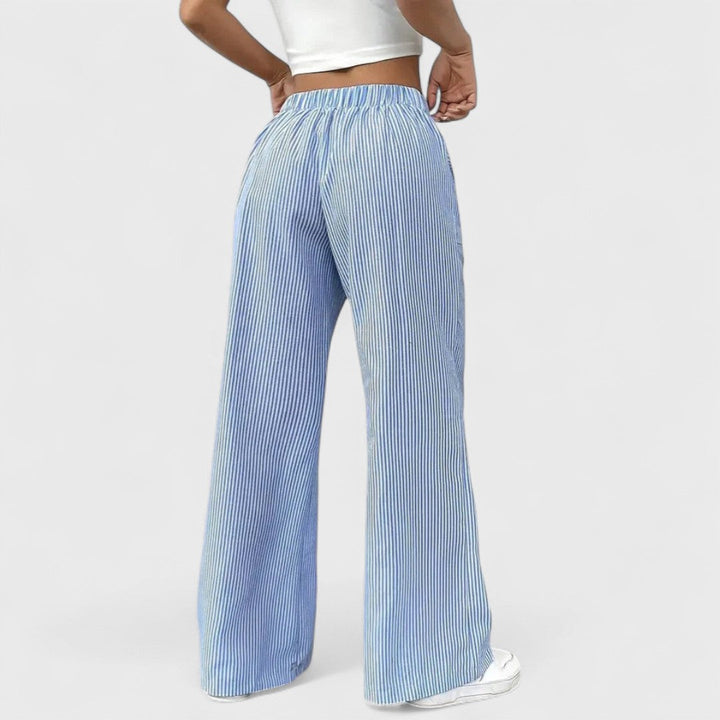 Dominique - Pantalones cómodos y amplios con detalles elegantes