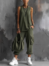 Alba | Conjunto Casual Suave con Bolsillos