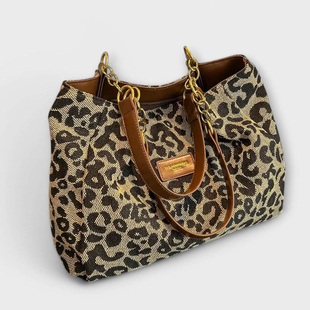 Olivia | Bolso de lona de leopardo