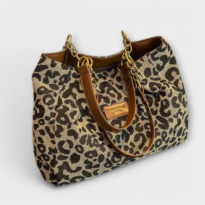Olivia | Bolso de lona de leopardo