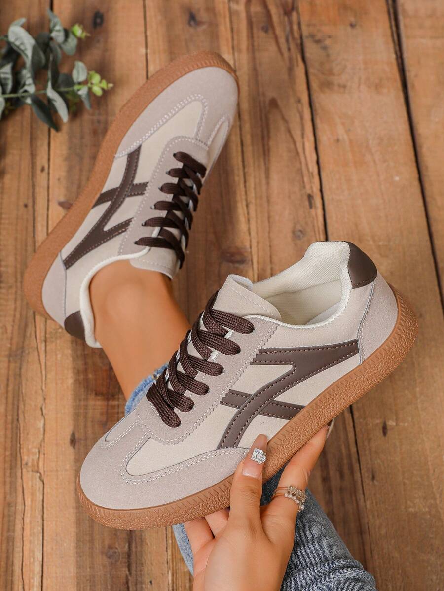 Nieuwe casual sportschoenen, modieuze veelzijdige Duitse trainingschoenen, dameschoenen met vetersluiting, studentenschoenen