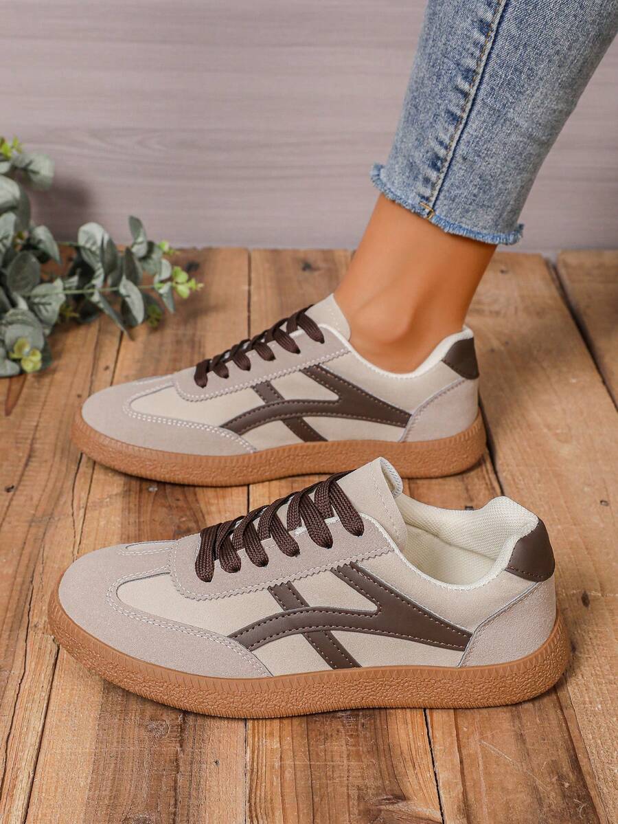 Nieuwe casual sportschoenen, modieuze veelzijdige Duitse trainingschoenen, dameschoenen met vetersluiting, studentenschoenen