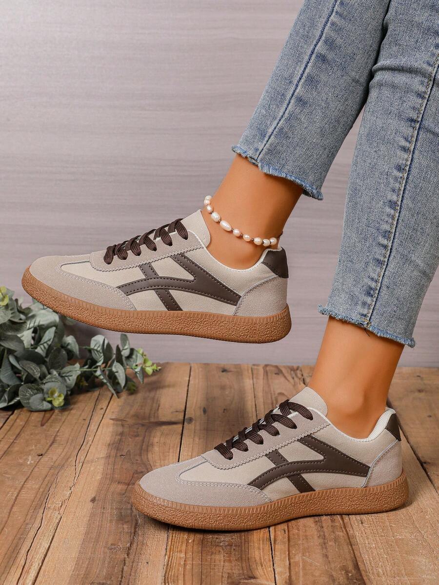 Nieuwe casual sportschoenen, modieuze veelzijdige Duitse trainingschoenen, dameschoenen met vetersluiting, studentenschoenen