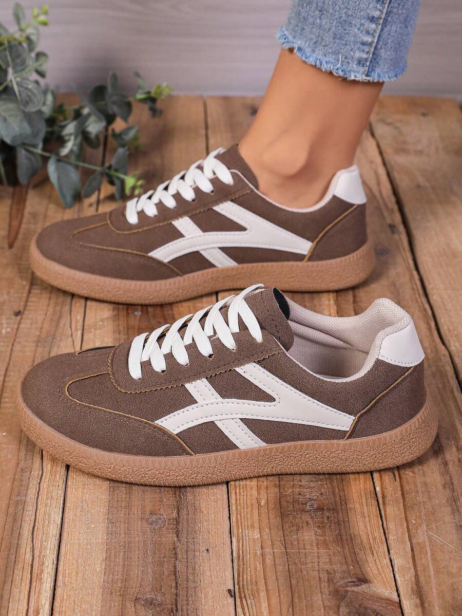 Nieuwe casual sportschoenen, modieuze veelzijdige Duitse trainingschoenen, dameschoenen met vetersluiting, studentenschoenen