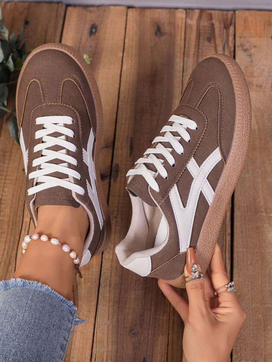 Nieuwe casual sportschoenen, modieuze veelzijdige Duitse trainingschoenen, dameschoenen met vetersluiting, studentenschoenen