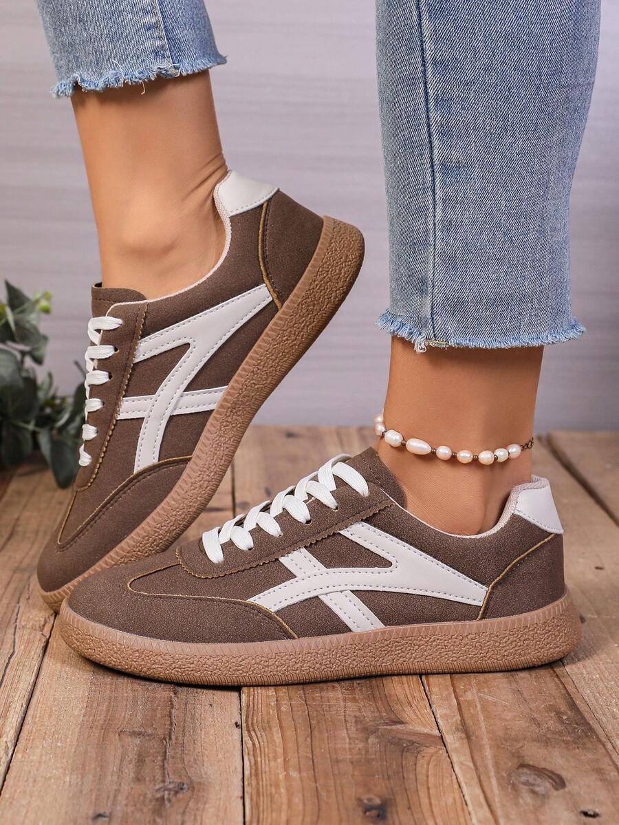 Nieuwe casual sportschoenen, modieuze veelzijdige Duitse trainingschoenen, dameschoenen met vetersluiting, studentenschoenen