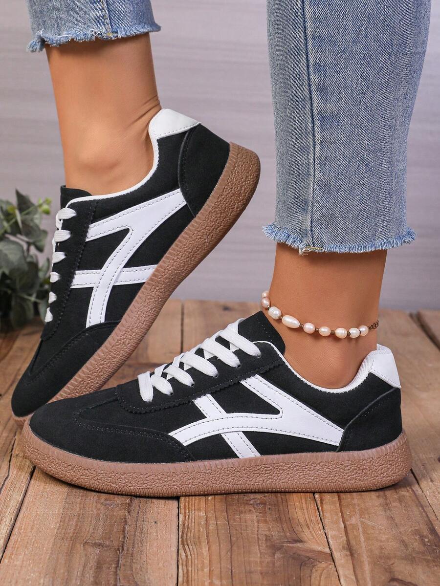 Nieuwe casual sportschoenen, modieuze veelzijdige Duitse trainingschoenen, dameschoenen met vetersluiting, studentenschoenen