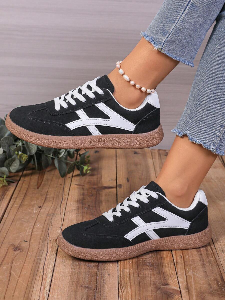 Nieuwe casual sportschoenen, modieuze veelzijdige Duitse trainingschoenen, dameschoenen met vetersluiting, studentenschoenen