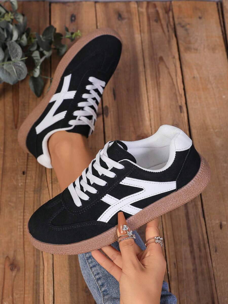 Nieuwe casual sportschoenen, modieuze veelzijdige Duitse trainingschoenen, dameschoenen met vetersluiting, studentenschoenen