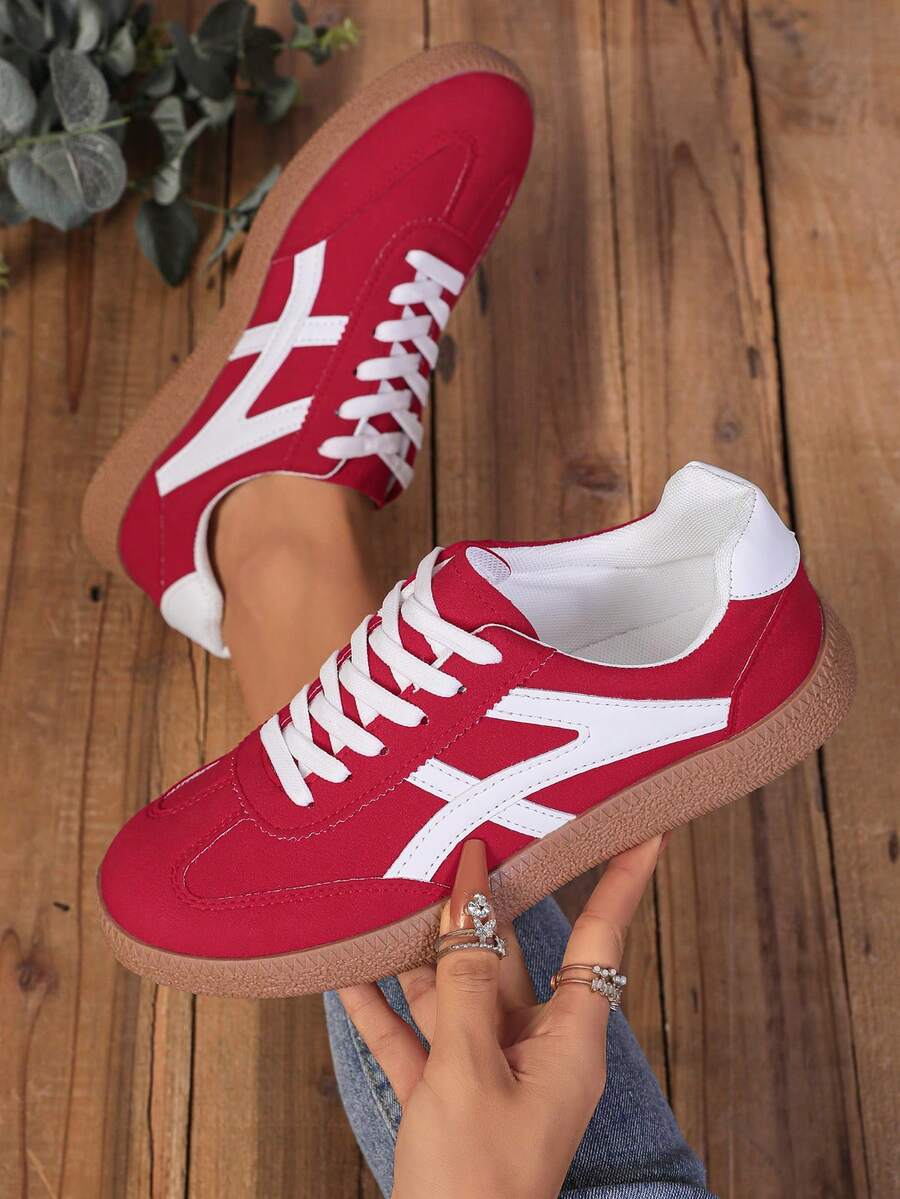Nieuwe casual sportschoenen, modieuze veelzijdige Duitse trainingschoenen, dameschoenen met vetersluiting, studentenschoenen