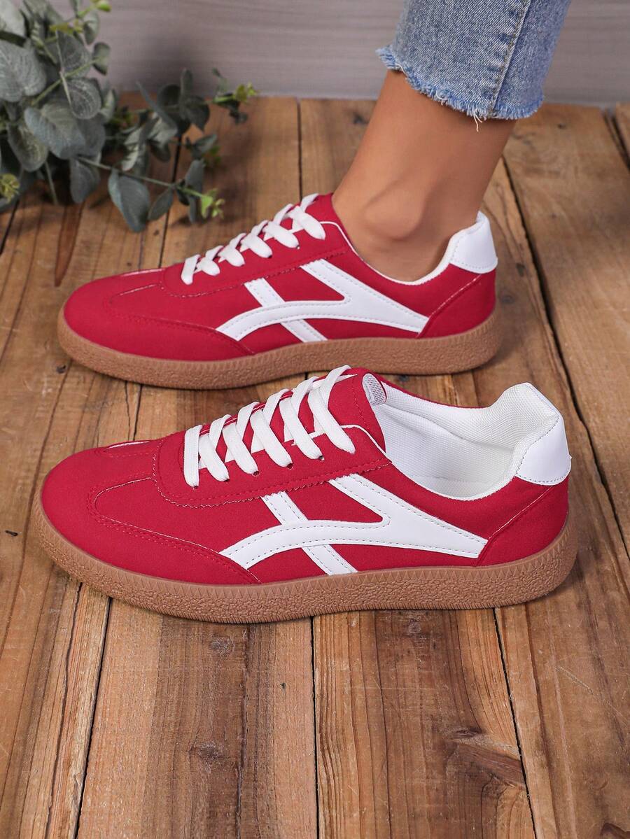 Nieuwe casual sportschoenen, modieuze veelzijdige Duitse trainingschoenen, dameschoenen met vetersluiting, studentenschoenen