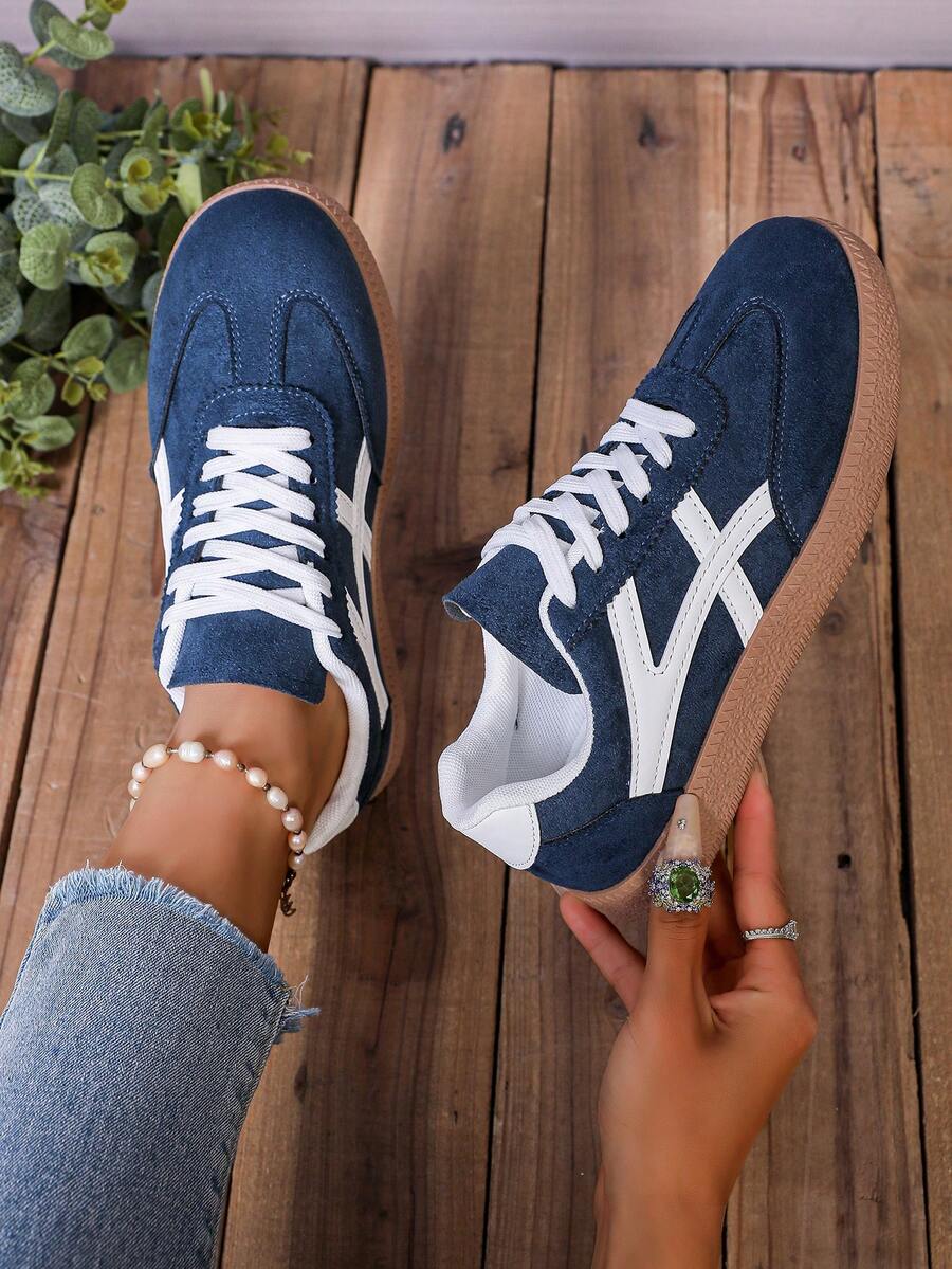 Nieuwe casual sportschoenen, modieuze veelzijdige Duitse trainingschoenen, dameschoenen met vetersluiting, studentenschoenen