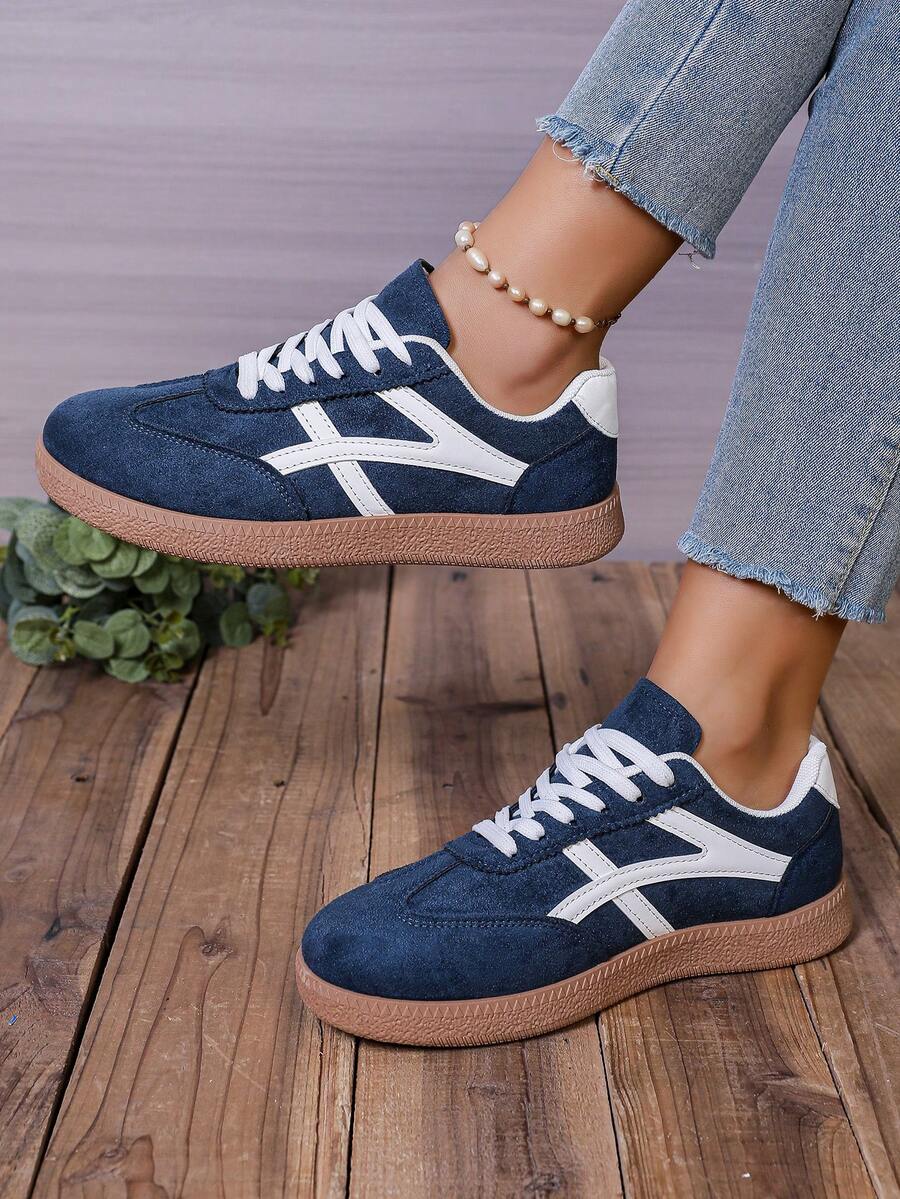 Nieuwe casual sportschoenen, modieuze veelzijdige Duitse trainingschoenen, dameschoenen met vetersluiting, studentenschoenen