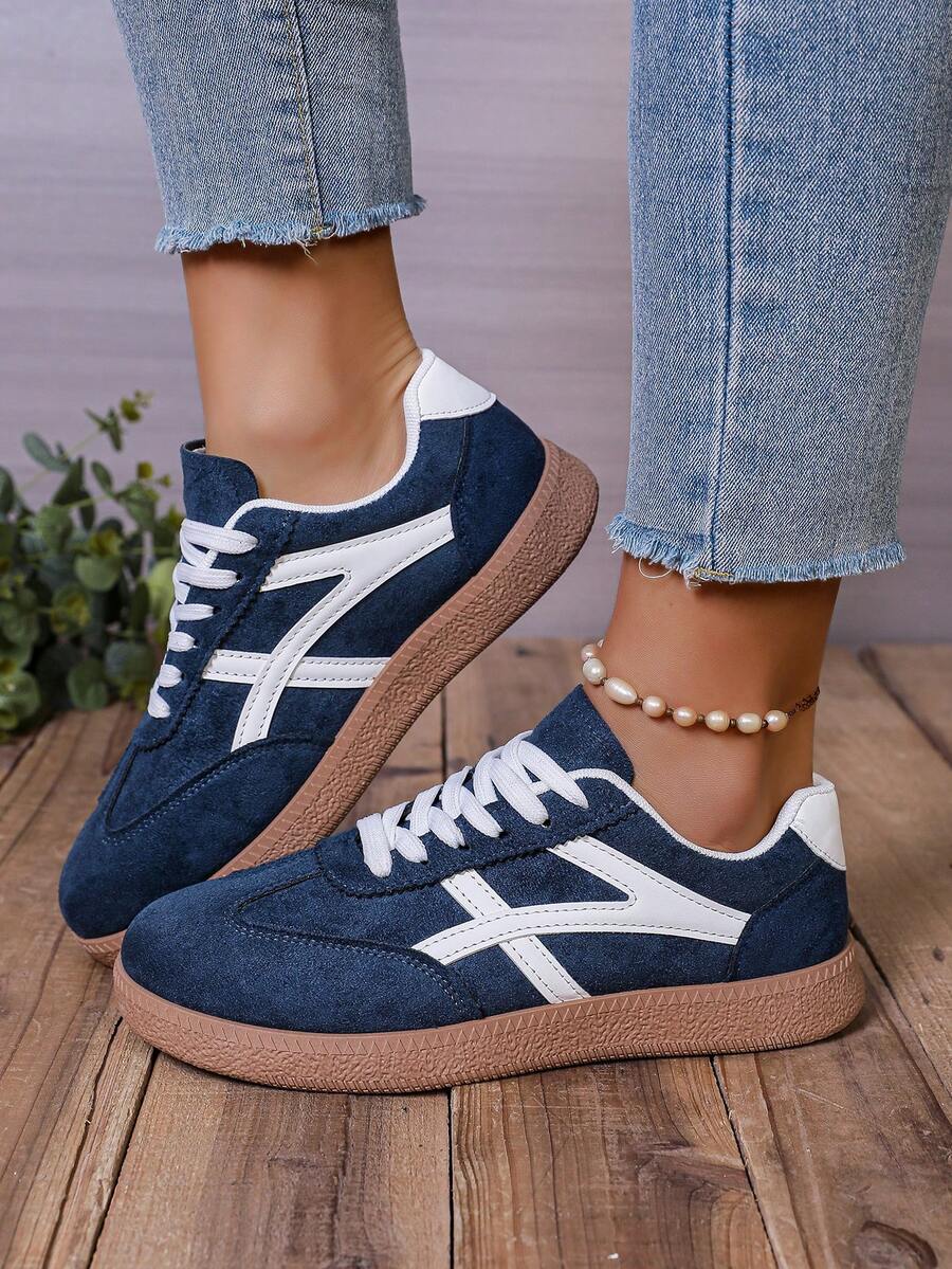 Nieuwe casual sportschoenen, modieuze veelzijdige Duitse trainingschoenen, dameschoenen met vetersluiting, studentenschoenen