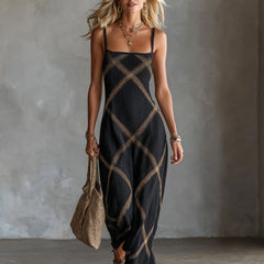 Vittoria vestido maxi geométrico detalle