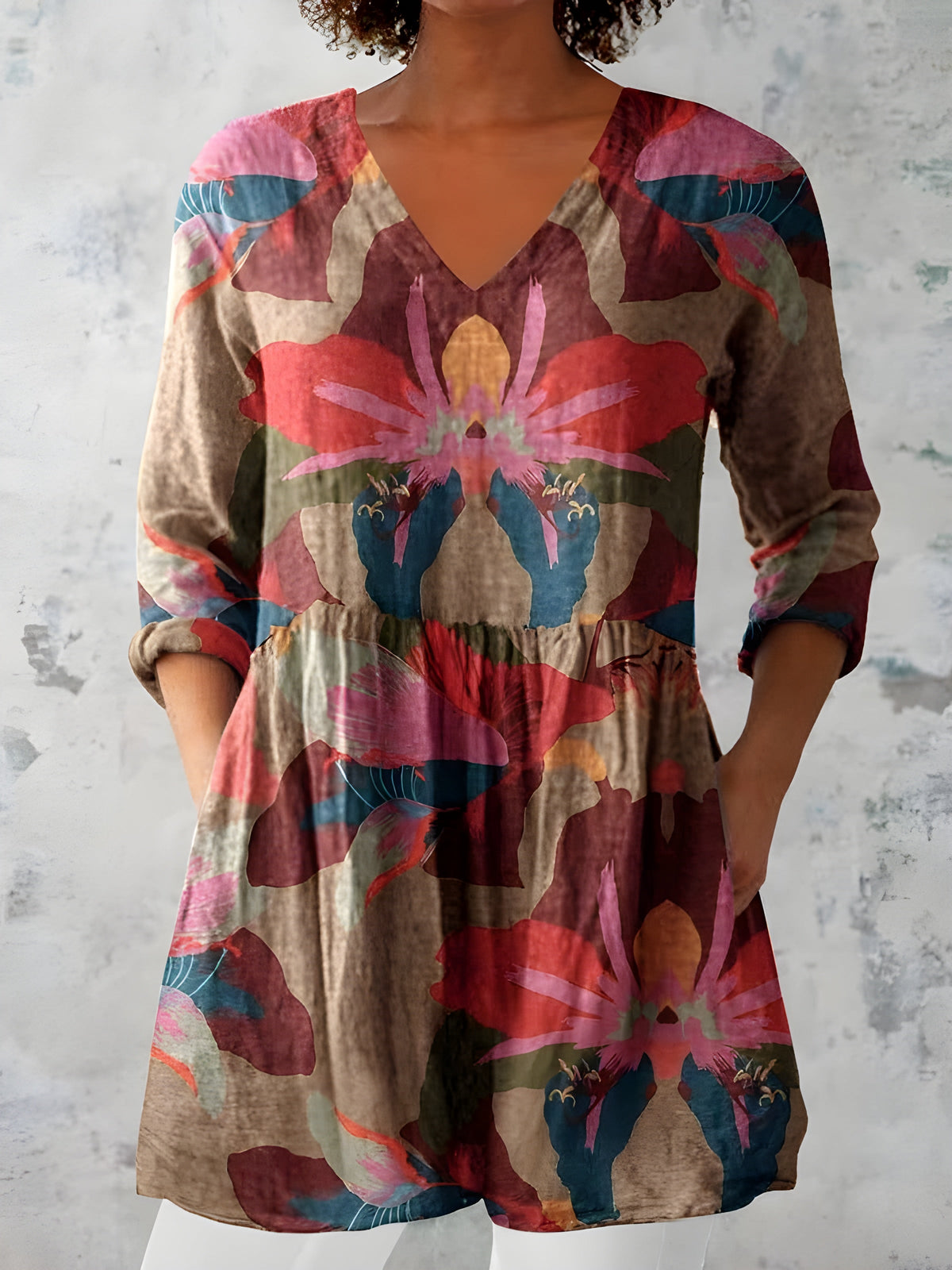 Cassidy | Blusa Larga con Escote en V