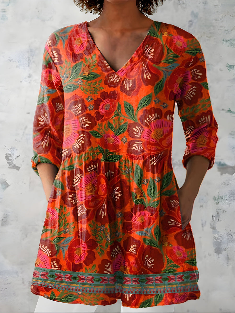 Priscilla | Blusa Larga con Escote en V