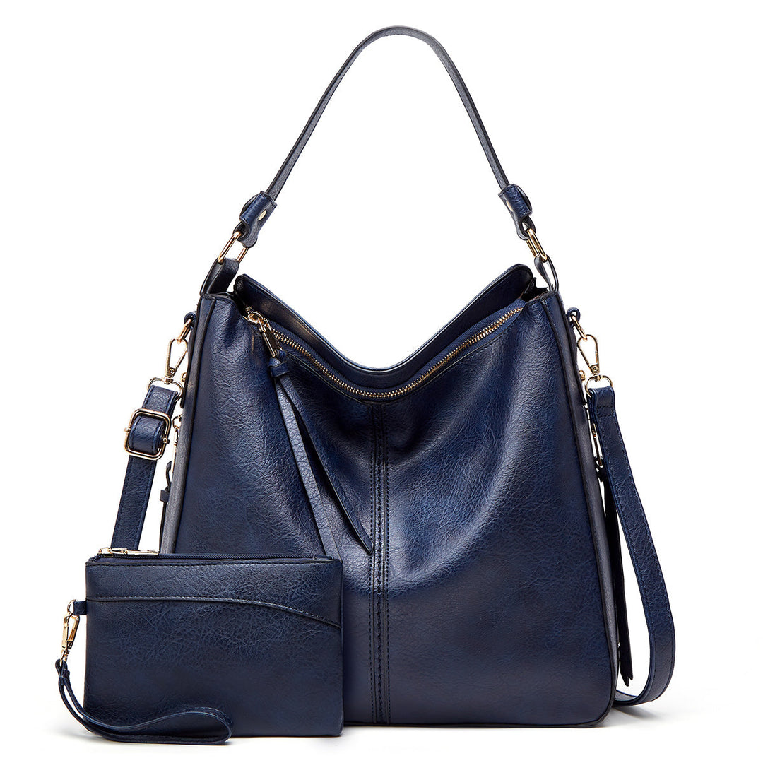 Bolso | De mano de cuero de lujo antirrobo tipo hobo + Cartera pequeña GRATIS