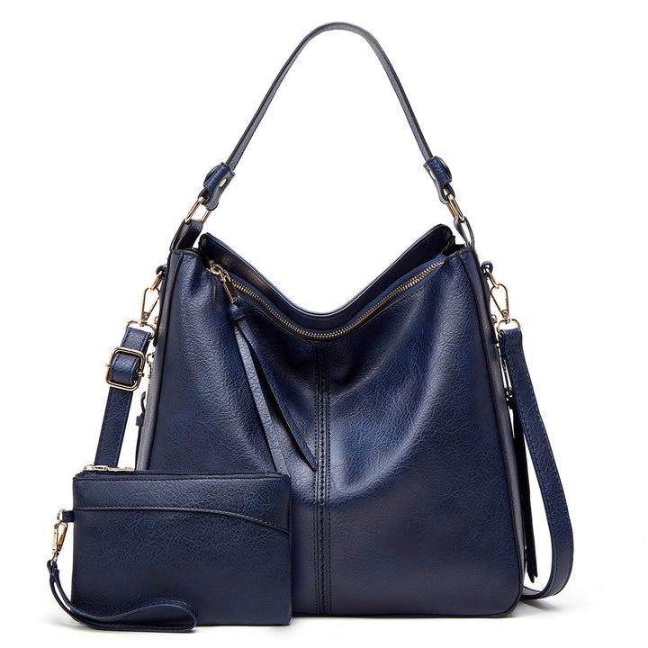 Bolso | De mano de cuero de lujo antirrobo tipo hobo + Cartera pequeña GRATIS
