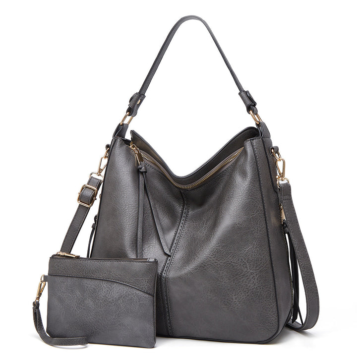 Bolso | De mano de cuero de lujo antirrobo tipo hobo + Cartera pequeña GRATIS