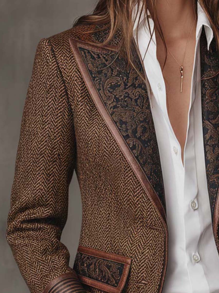 Consuelo | Blazer con Paneles en Espiga