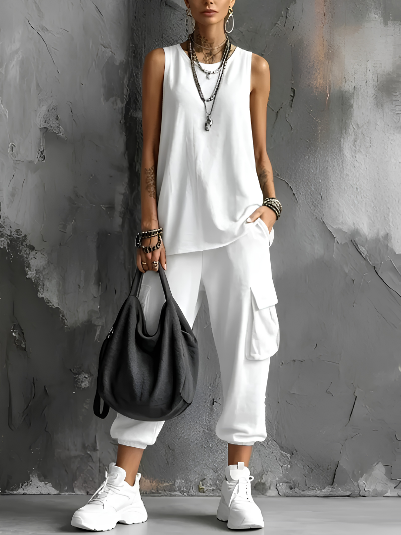 Alba | Conjunto Casual Suave con Bolsillos