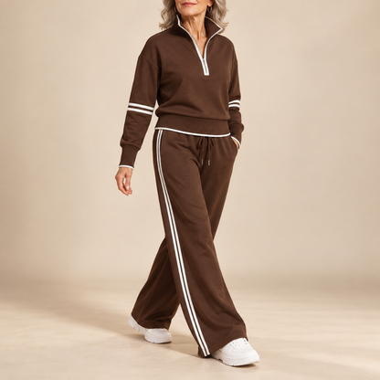 Itziar | Conjunto de Punto Suave con Pantalón Ancho