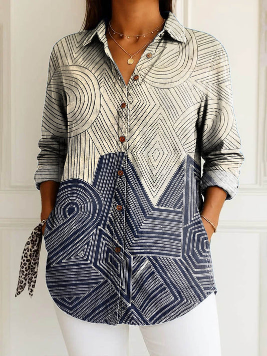 Elise | Blusa con líneas geométricas