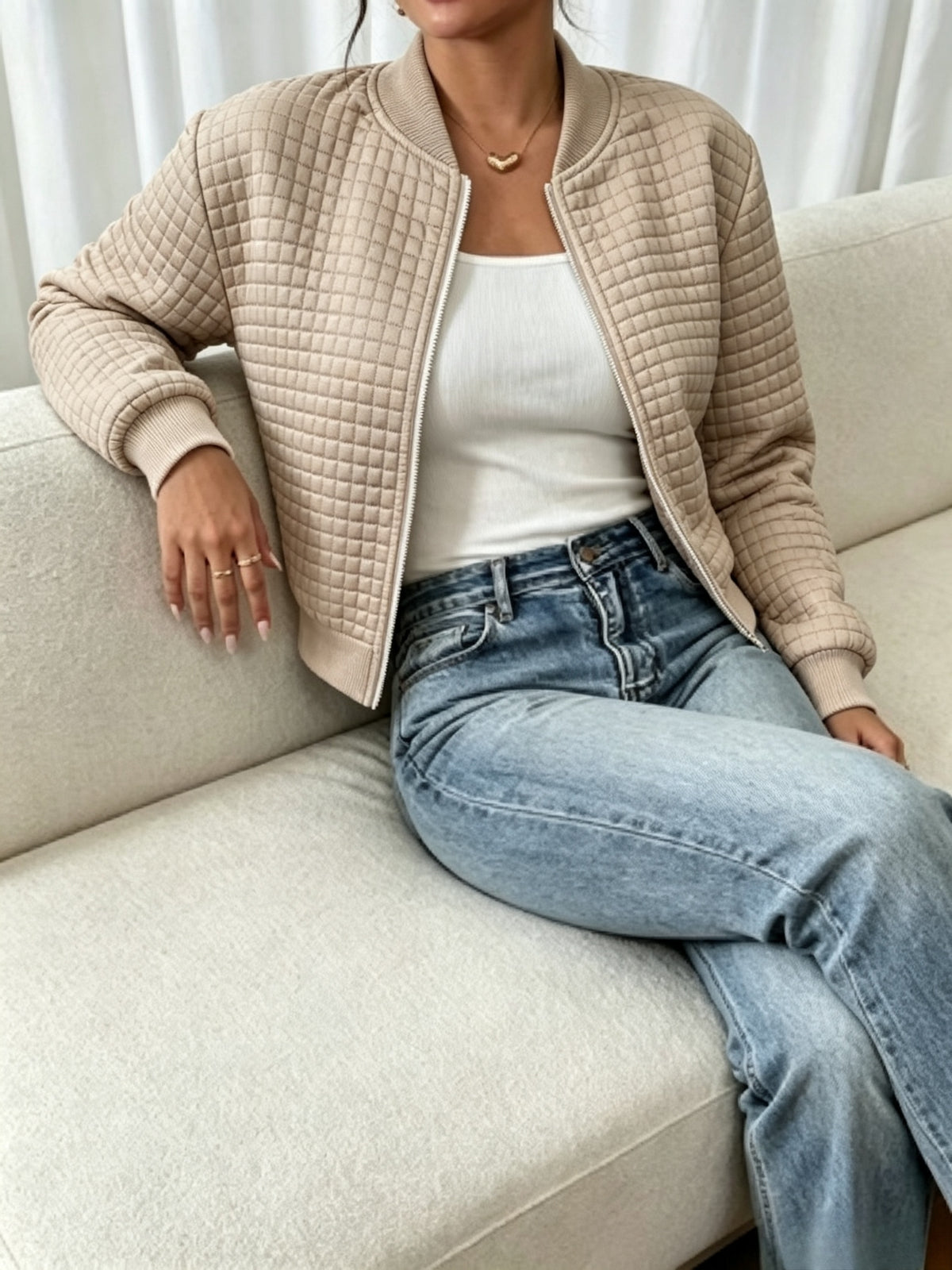 Chaqueta Miriam en camel, vista trasera