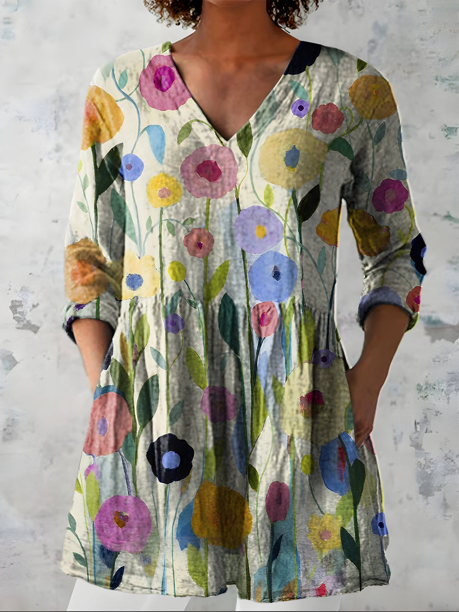 Nellie | Blusa Larga con Escote en V
