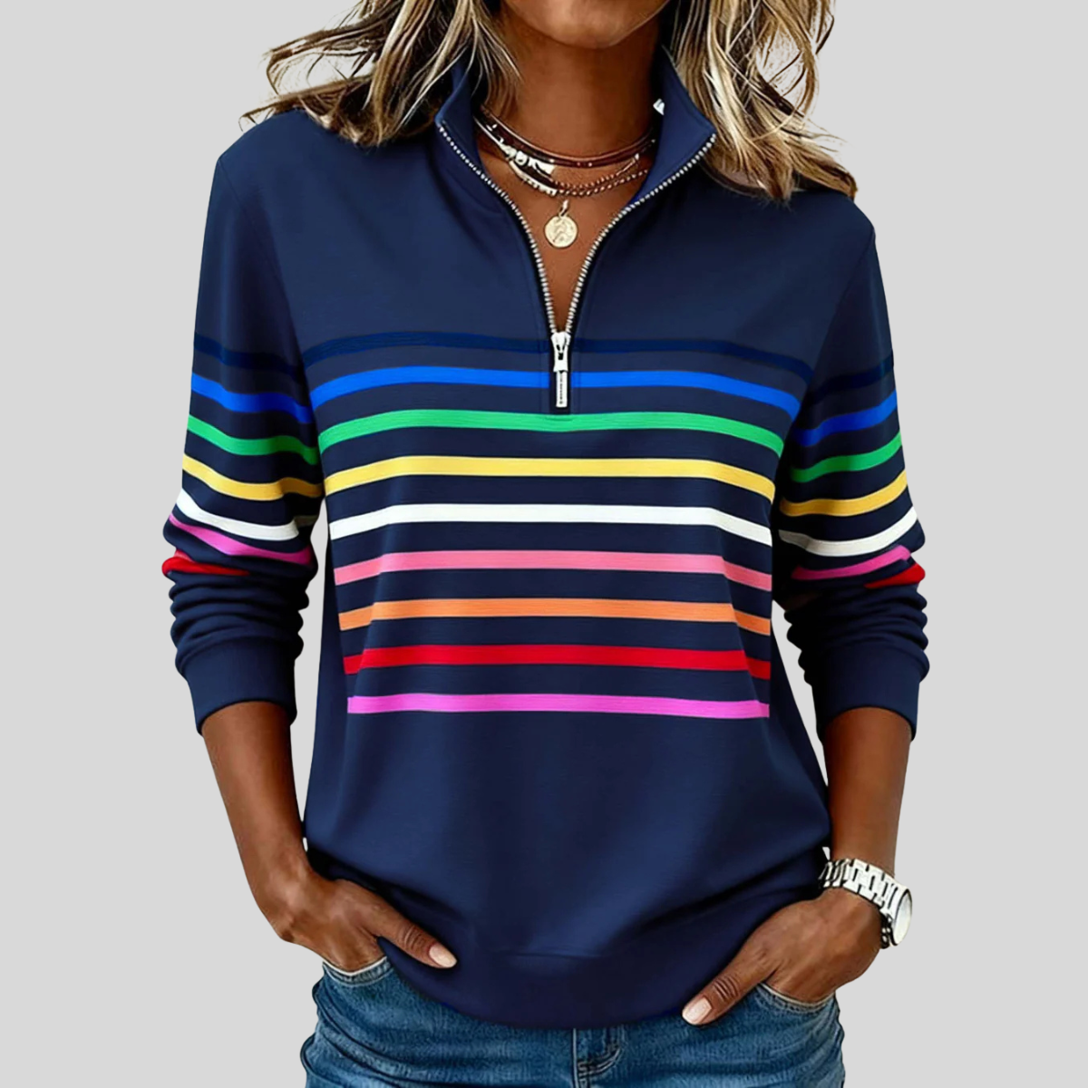 Marisol | Sudadera de Rayas de Colores