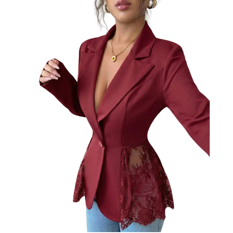 Carolina | Blazer elegante con detalles de encaje